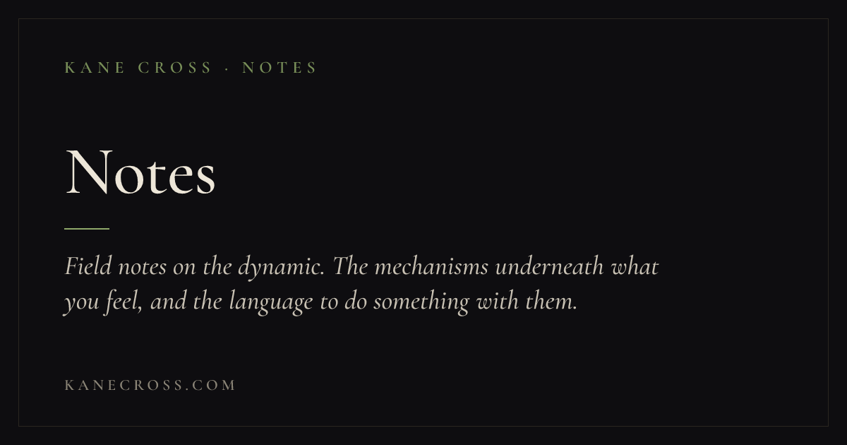 Power Dynamics, Submission & Trust | Kane Cross Notes